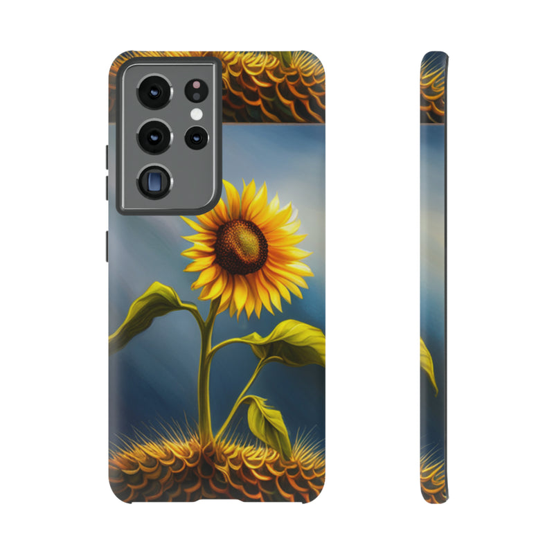 Sunflower In A Shelf Tough Cases  All iPhone 15, 14, 13, 12, 11, X, 8 , Google Pixel 7, 6, 5, Samsung Galaxy 23, 22, 21, 20, 10