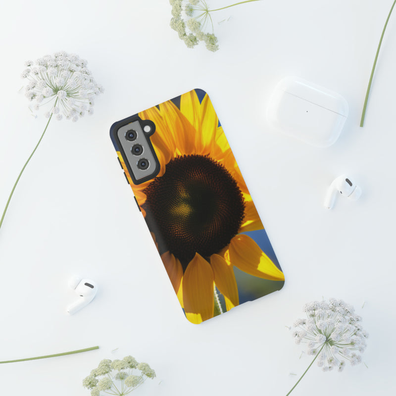 Sunflower Tough Cases  All iPhone 15, 14, 13, 12, 11, X, 8 , Google Pixel 7, 6, 5, Samsung Galaxy 23, 22, 21, 20, 10