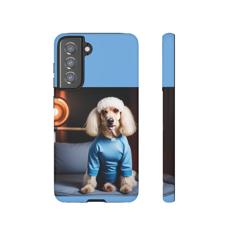 Blue Boy Poodle Tough Cases. All iPhone 15, 14, 13, 12, 11, X, 8 , Google Pixel 7, 6, 5, Samsung Galaxy 23, 22, 21, 20, 10