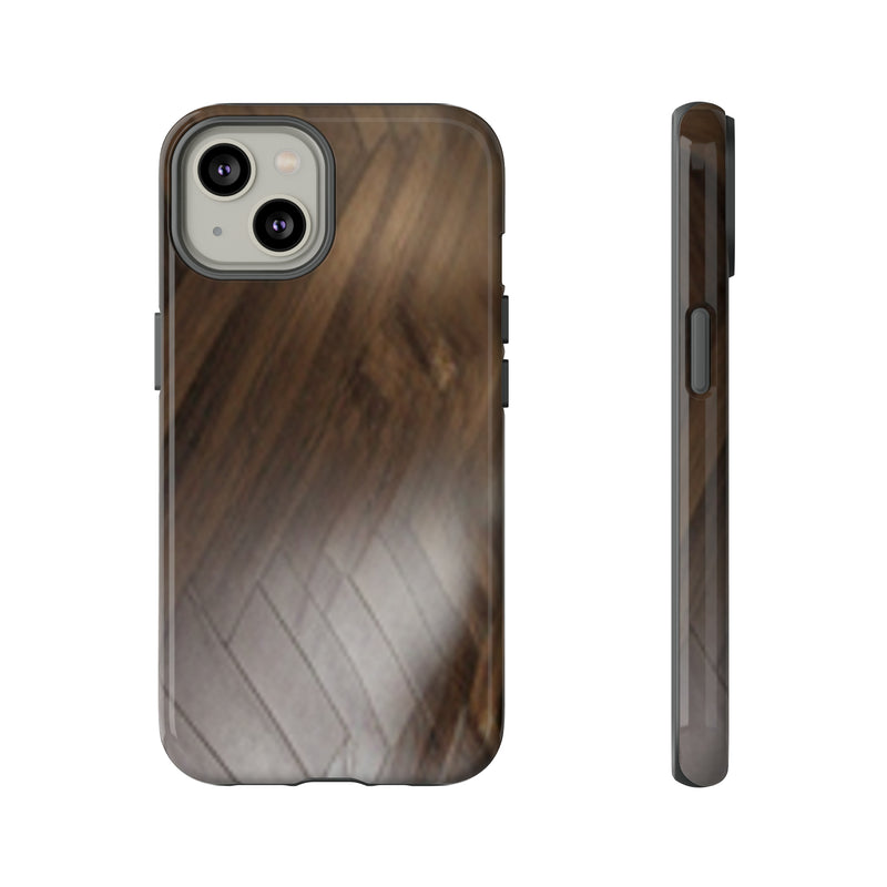 Shine Brown Floor Tough Cases. All iPhone 15, 14, 13, 12, 11, X, 8 , Google Pixel 7, 6, 5, Samsung Galaxy 23, 22, 21, 20, 10