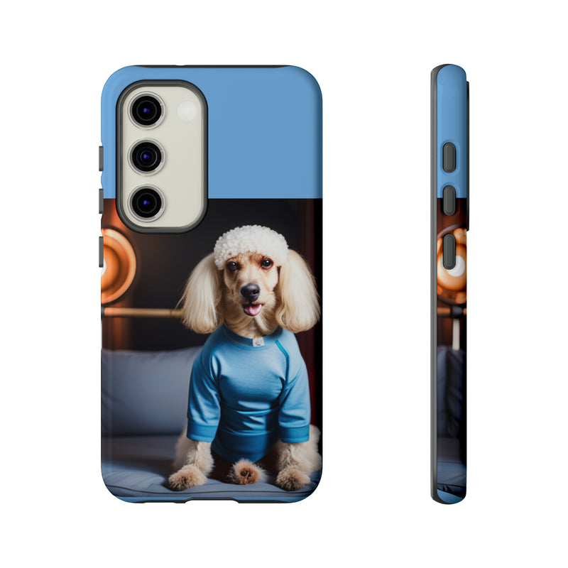 Blue Boy Poodle Tough Cases. All iPhone 15, 14, 13, 12, 11, X, 8 , Google Pixel 7, 6, 5, Samsung Galaxy 23, 22, 21, 20, 10