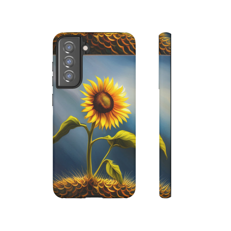 Sunflower In A Shelf Tough Cases  All iPhone 15, 14, 13, 12, 11, X, 8 , Google Pixel 7, 6, 5, Samsung Galaxy 23, 22, 21, 20, 10