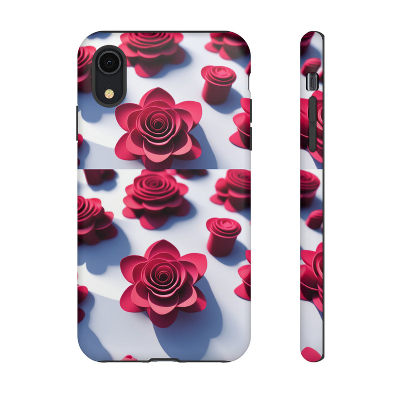 Pink Rouses Tough Cases  All iPhone 15, 14, 13, 12, 11, X, 8 , Google Pixel 7, 6, 5, Samsung Galaxy 23, 22, 21, 20, 10