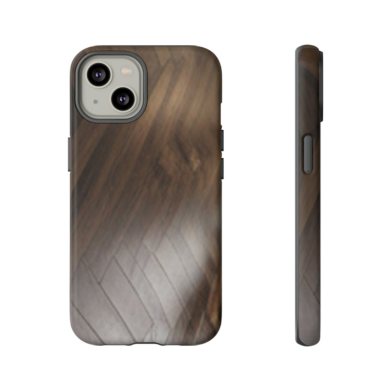 Shine Brown Floor Tough Cases. All iPhone 15, 14, 13, 12, 11, X, 8 , Google Pixel 7, 6, 5, Samsung Galaxy 23, 22, 21, 20, 10