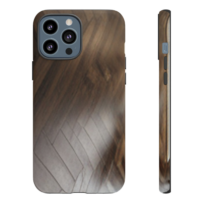 Shine Brown Floor Tough Cases. All iPhone 15, 14, 13, 12, 11, X, 8 , Google Pixel 7, 6, 5, Samsung Galaxy 23, 22, 21, 20, 10