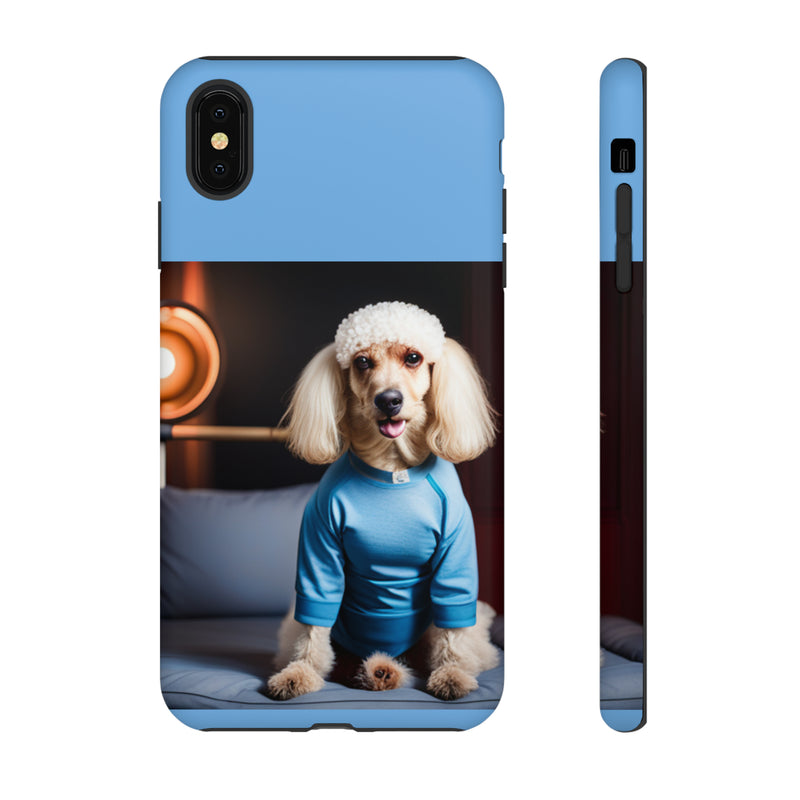 Blue Boy Poodle Tough Cases. All iPhone 15, 14, 13, 12, 11, X, 8 , Google Pixel 7, 6, 5, Samsung Galaxy 23, 22, 21, 20, 10