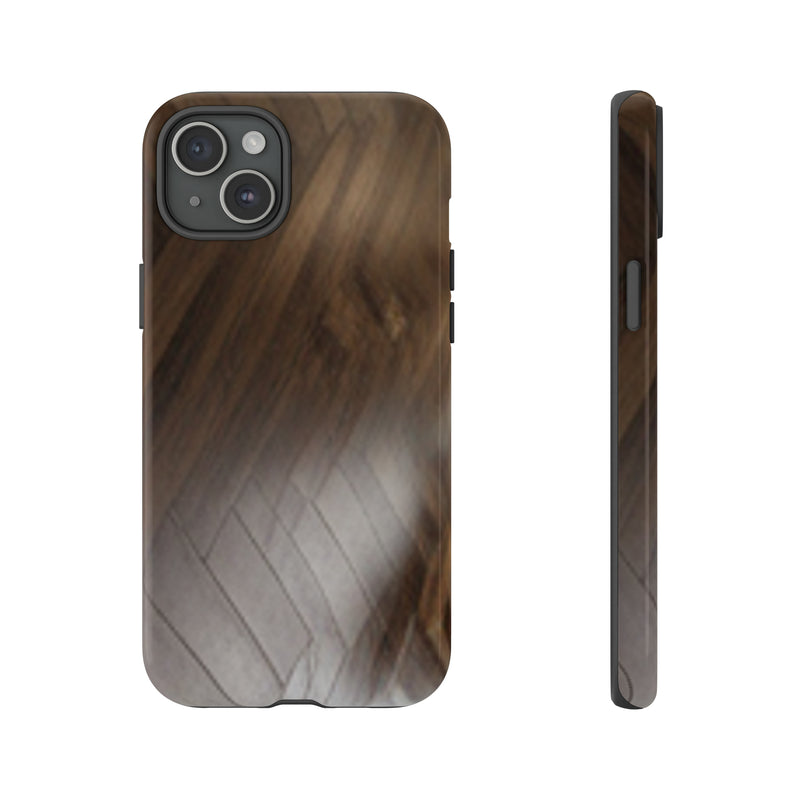 Shine Brown Floor Tough Cases. All iPhone 15, 14, 13, 12, 11, X, 8 , Google Pixel 7, 6, 5, Samsung Galaxy 23, 22, 21, 20, 10