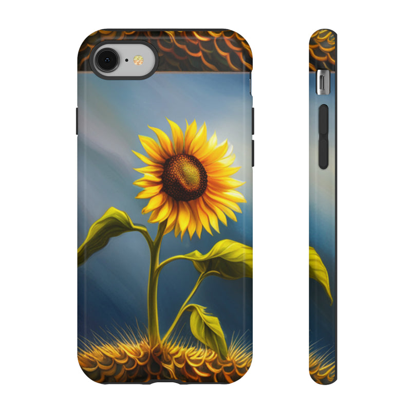 Sunflower In A Shelf Tough Cases  All iPhone 15, 14, 13, 12, 11, X, 8 , Google Pixel 7, 6, 5, Samsung Galaxy 23, 22, 21, 20, 10