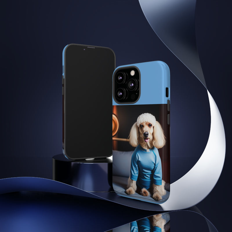 Blue Boy Poodle Tough Cases. All iPhone 15, 14, 13, 12, 11, X, 8 , Google Pixel 7, 6, 5, Samsung Galaxy 23, 22, 21, 20, 10