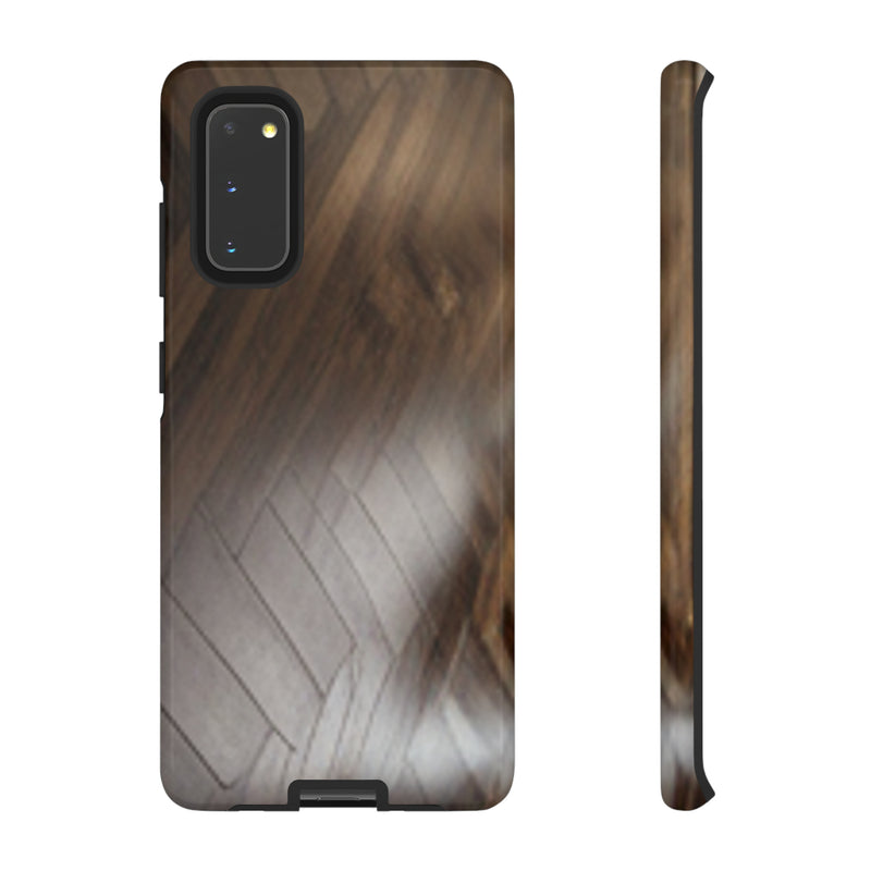 Shine Brown Floor Tough Cases. All iPhone 15, 14, 13, 12, 11, X, 8 , Google Pixel 7, 6, 5, Samsung Galaxy 23, 22, 21, 20, 10