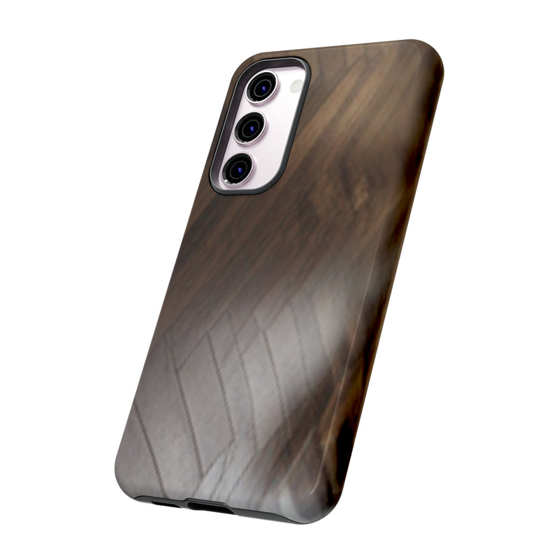 Shine Brown Floor Tough Cases. All iPhone 15, 14, 13, 12, 11, X, 8 , Google Pixel 7, 6, 5, Samsung Galaxy 23, 22, 21, 20, 10