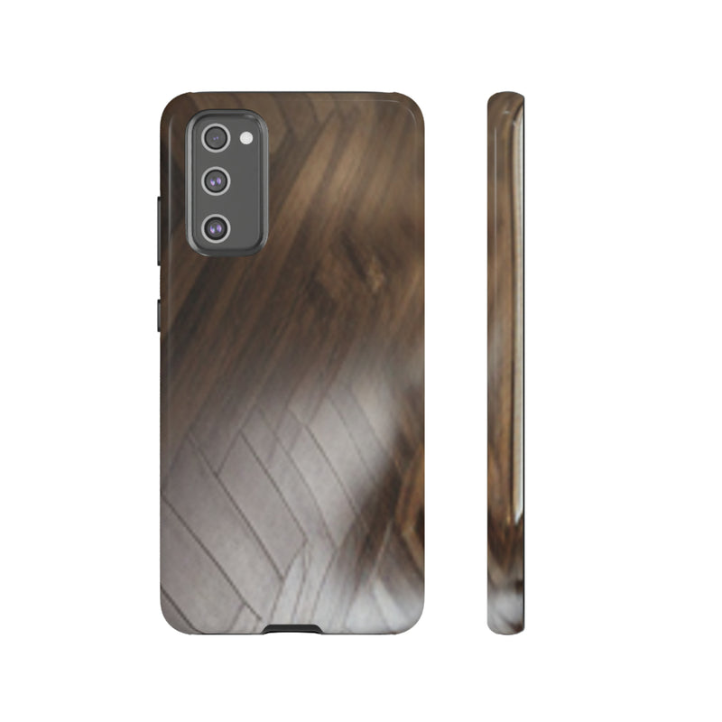 Shine Brown Floor Tough Cases. All iPhone 15, 14, 13, 12, 11, X, 8 , Google Pixel 7, 6, 5, Samsung Galaxy 23, 22, 21, 20, 10