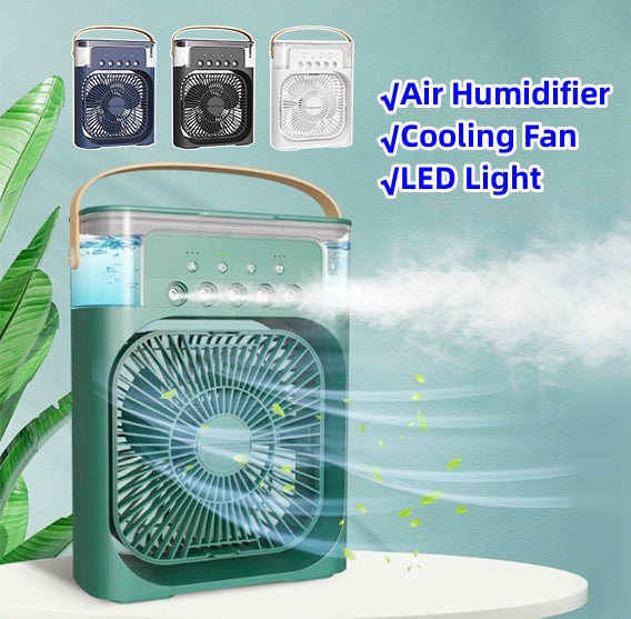 3 In 1 Air Humidifier Cooling USB Fan | LED Night Light Water Mist Fan  |  Humidification Fan | Spray Electric Fan