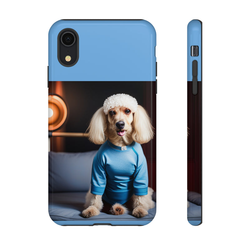 Blue Boy Poodle Tough Cases. All iPhone 15, 14, 13, 12, 11, X, 8 , Google Pixel 7, 6, 5, Samsung Galaxy 23, 22, 21, 20, 10