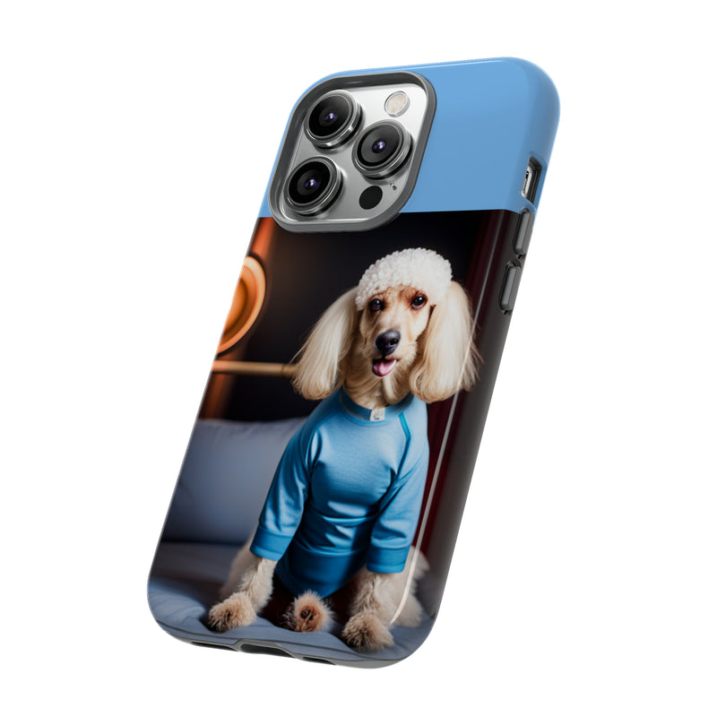 Blue Boy Poodle Tough Cases. All iPhone 15, 14, 13, 12, 11, X, 8 , Google Pixel 7, 6, 5, Samsung Galaxy 23, 22, 21, 20, 10