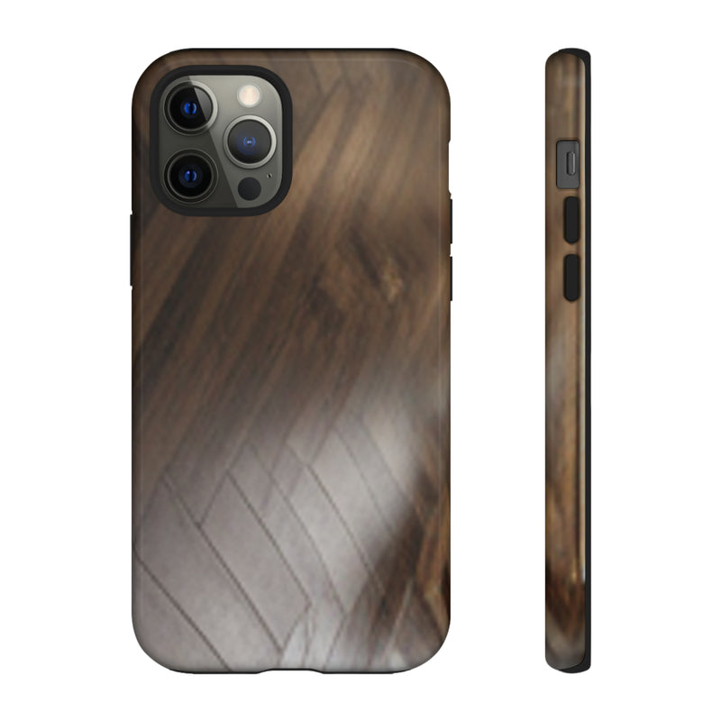 Shine Brown Floor Tough Cases. All iPhone 15, 14, 13, 12, 11, X, 8 , Google Pixel 7, 6, 5, Samsung Galaxy 23, 22, 21, 20, 10