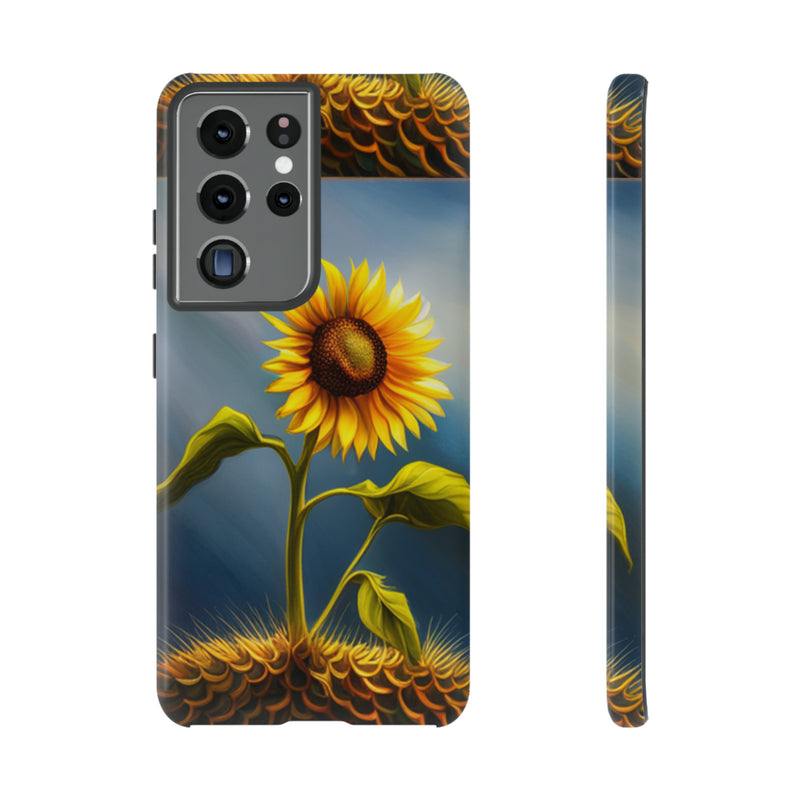 Sunflower In A Shelf Tough Cases  All iPhone 15, 14, 13, 12, 11, X, 8 , Google Pixel 7, 6, 5, Samsung Galaxy 23, 22, 21, 20, 10