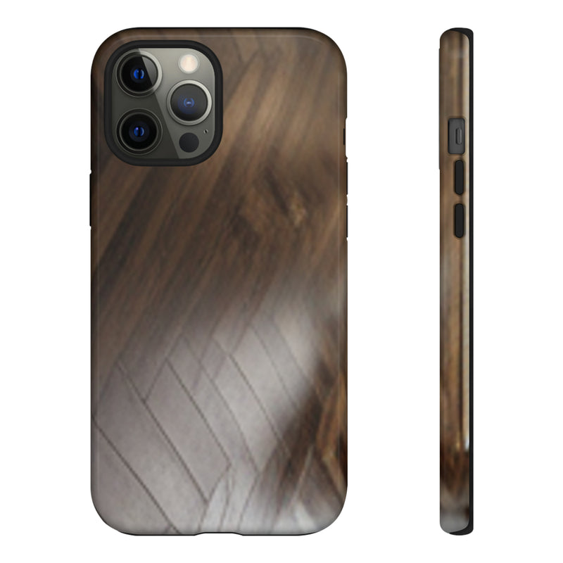 Shine Brown Floor Tough Cases. All iPhone 15, 14, 13, 12, 11, X, 8 , Google Pixel 7, 6, 5, Samsung Galaxy 23, 22, 21, 20, 10