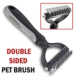 Pet Grooming Brush | Professional Pet Grooming Tool 2 Sided Undercoat Dog Cat Shedding Comb Brush Pet