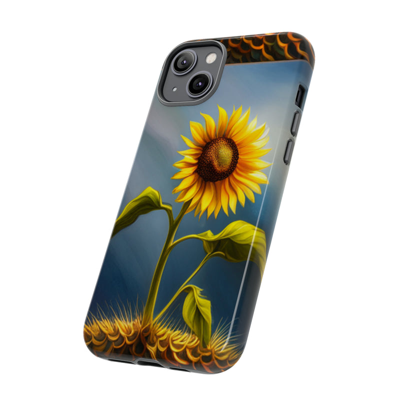 Sunflower In A Shelf Tough Cases  All iPhone 15, 14, 13, 12, 11, X, 8 , Google Pixel 7, 6, 5, Samsung Galaxy 23, 22, 21, 20, 10