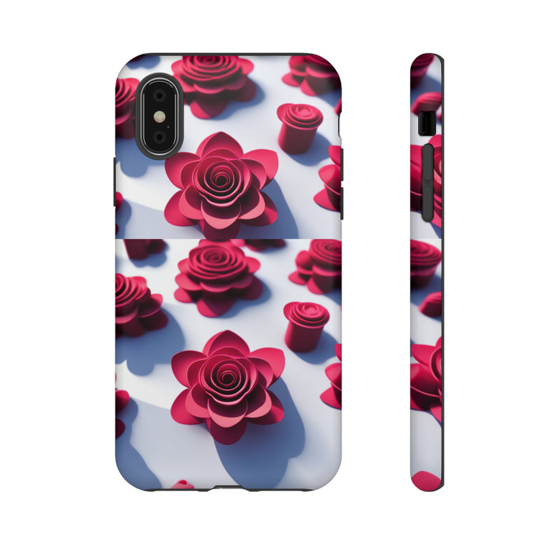 Pink Rouses Tough Cases  All iPhone 15, 14, 13, 12, 11, X, 8 , Google Pixel 7, 6, 5, Samsung Galaxy 23, 22, 21, 20, 10