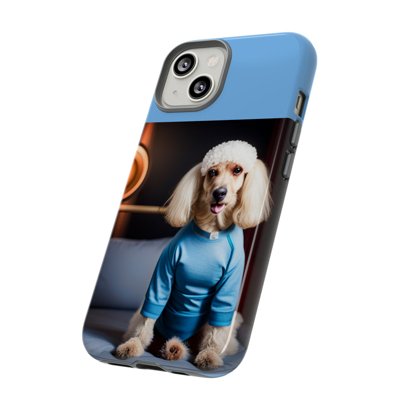 Blue Boy Poodle Tough Cases. All iPhone 15, 14, 13, 12, 11, X, 8 , Google Pixel 7, 6, 5, Samsung Galaxy 23, 22, 21, 20, 10