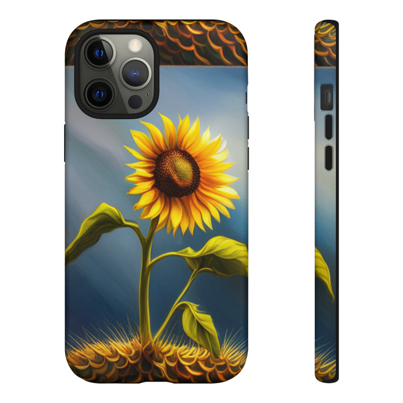 Sunflower In A Shelf Tough Cases  All iPhone 15, 14, 13, 12, 11, X, 8 , Google Pixel 7, 6, 5, Samsung Galaxy 23, 22, 21, 20, 10