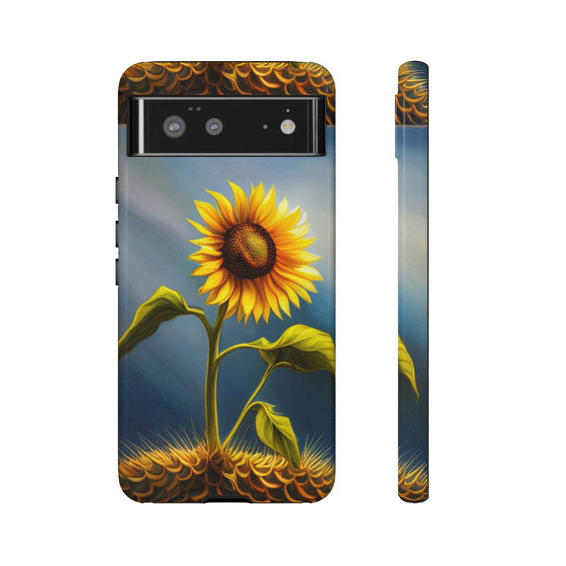 Sunflower In A Shelf Tough Cases  All iPhone 15, 14, 13, 12, 11, X, 8 , Google Pixel 7, 6, 5, Samsung Galaxy 23, 22, 21, 20, 10