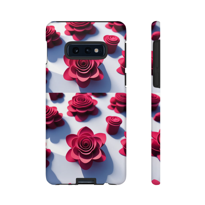 Pink Rouses Tough Cases  All iPhone 15, 14, 13, 12, 11, X, 8 , Google Pixel 7, 6, 5, Samsung Galaxy 23, 22, 21, 20, 10