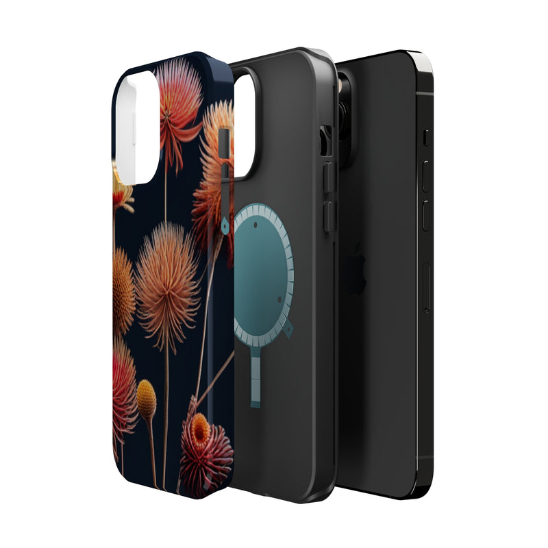 Dry Flowers With A Black Background MagSafe Tough Cases 14 and 13