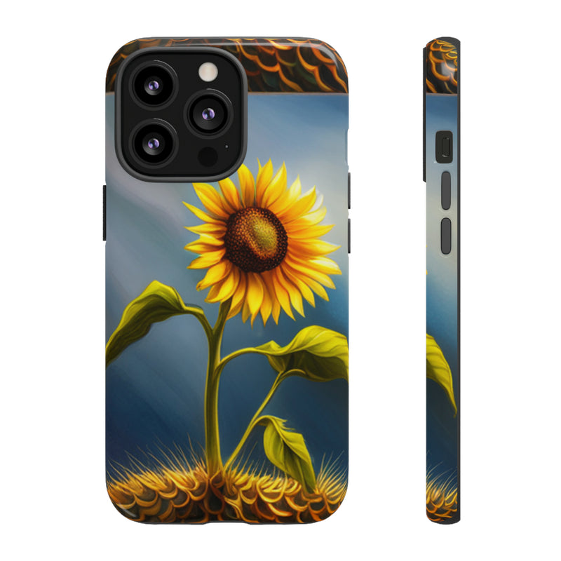 Sunflower In A Shelf Tough Cases  All iPhone 15, 14, 13, 12, 11, X, 8 , Google Pixel 7, 6, 5, Samsung Galaxy 23, 22, 21, 20, 10