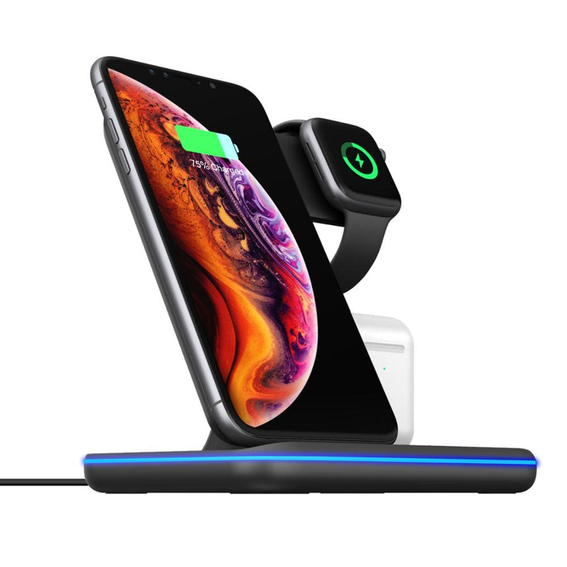 Mobile Phone Wireless Charger Stand Watch Earphone Wireless Charger 3 In 1 Wireless Charger Stand