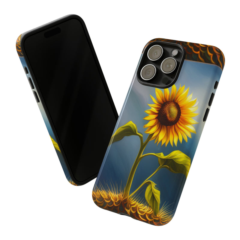 Sunflower In A Shelf Tough Cases  All iPhone 15, 14, 13, 12, 11, X, 8 , Google Pixel 7, 6, 5, Samsung Galaxy 23, 22, 21, 20, 10