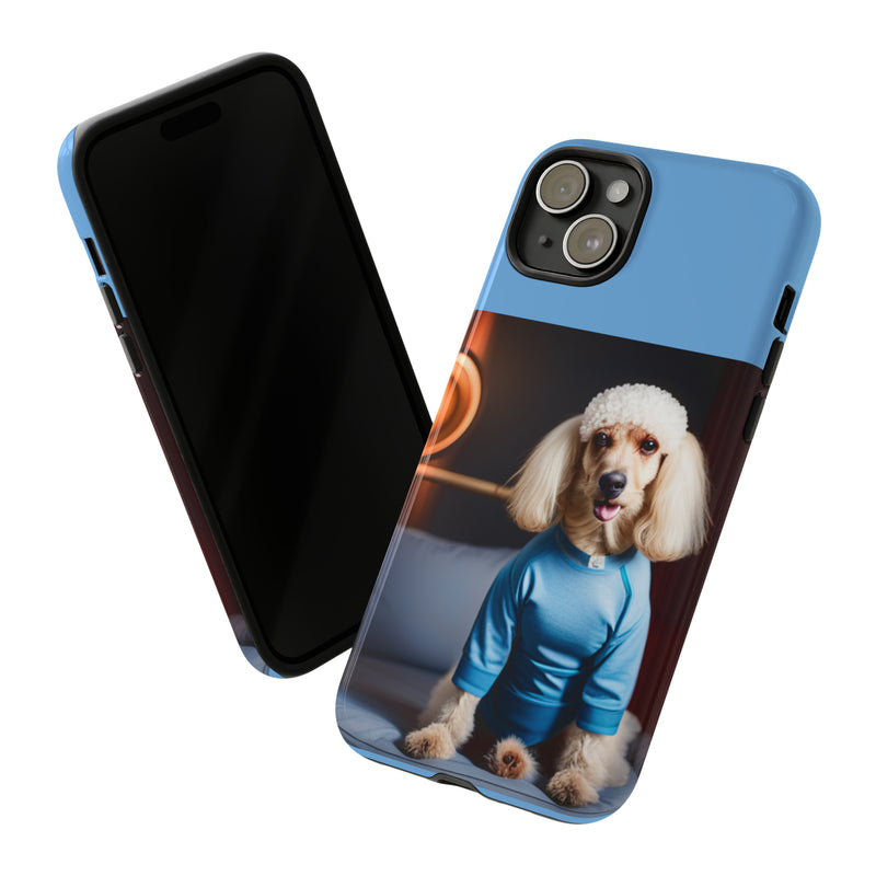 Blue Boy Poodle Tough Cases. All iPhone 15, 14, 13, 12, 11, X, 8 , Google Pixel 7, 6, 5, Samsung Galaxy 23, 22, 21, 20, 10