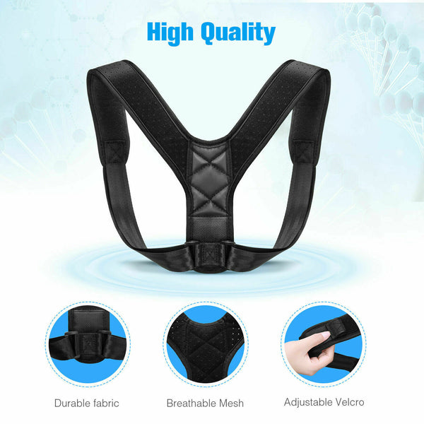 Upper Back Pain Brace Clavicle Support Straightener for Men and Women