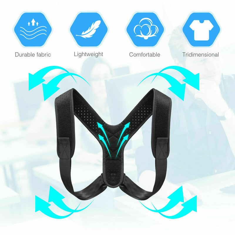 Upper Back Pain Brace Clavicle Support Straightener for Men and Women