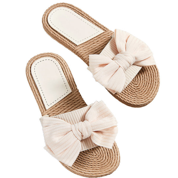 Casual And Comfortable Bow Slippers