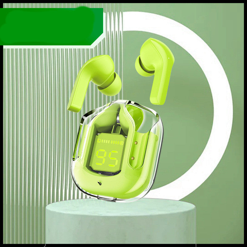 Transparent Wireless Bluetooth Headset Digital Display ENC Noise Reduction True Wireless Sports Music | Trendy Now