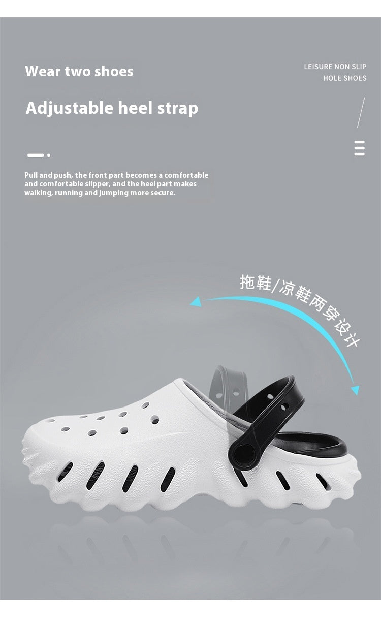 Hole Shoes Men's Summer Outdoor Non-slip Shit Feeling Beach Outdoor Sports Driving Dual-use