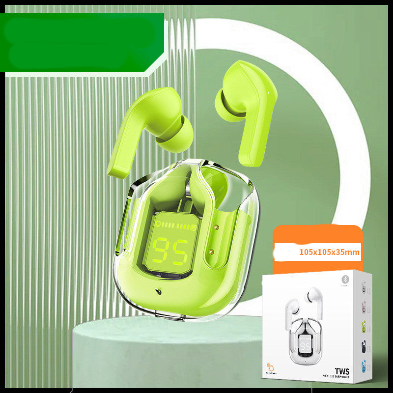 Transparent Wireless Bluetooth Headset Digital Display ENC Noise Reduction True Wireless Sports Music | Trendy Now