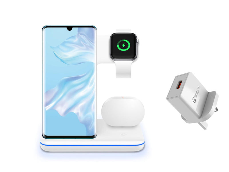 Mobile Phone Wireless Charger Stand Watch Earphone Wireless Charger 3 In 1 Wireless Charger Stand